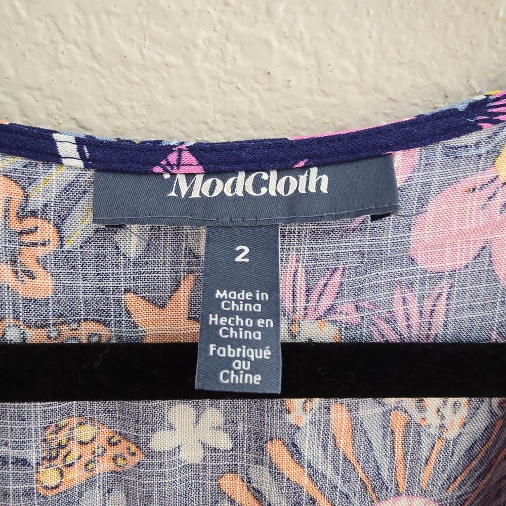 NWT Modcloth Kaleidoscopic Dreamscape Midi Wrap Dress (Size 2) - Picture 5 of 5